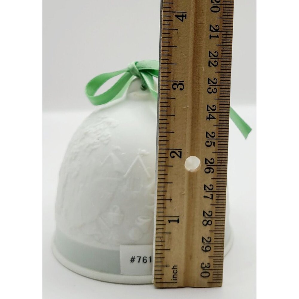 Lladró Summer Bell Ornament 17614 Mint Green Ribbon Porcelain Vtg 1992 In Box - Picture 11 of 14